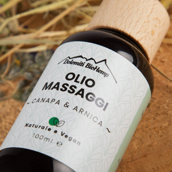 Olio massaggi Canapa & Arnica - Dolomiti BioHemp